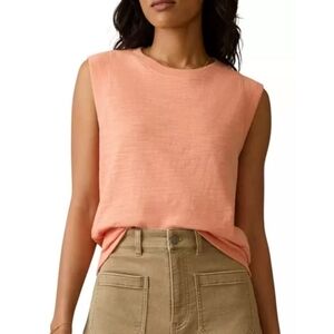 521. Faherty Sunwashed Slub Muscle Tank | Color: Canyon Sunset